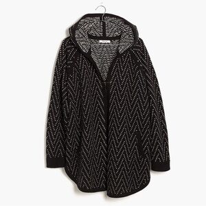 Madewell Hooded Herringbone Cardigan S/M